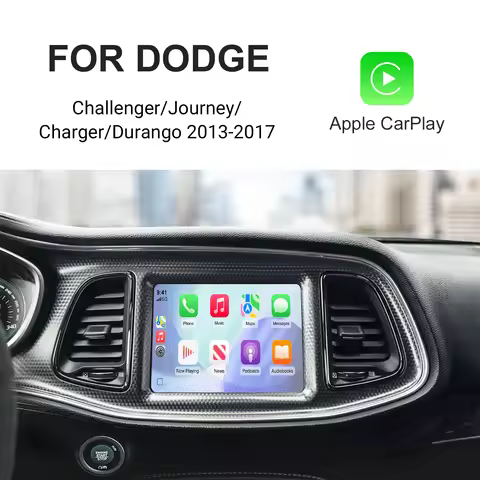 Full Screen Upgrade Decoder Box Wireless CarPlay Retrofit Kit for Dodge Challenger Journey Charger D