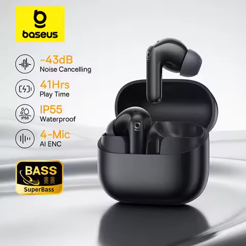 Baseus Bass EP10 NC -43dB Noise Cancelling ANC True Wireless Earbuds Bluetooth 6.0 In-Ear Wireless E