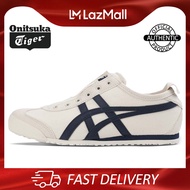 ONITSUKA TIGER MEXICO 66™ SLIP-ON (สีดำ/สีขาว) รองเท้าผ้าใบแบบสวมลำลองสไตล์เรโทรคลาสสิกเหมาะสำหรับผู้ชายและผู้หญิงและคู่รัก 1183A360-205