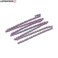 LEMONTREE Bicycle Chain, 10 Speed Manganese Steel Rainbow Chain, Durable 116 Links High Strength wit