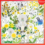 50 Pieces Of Daisy Dandelion Flower Sticker