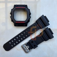 Strap & Bezel Replacement for GX56 G-Sh0ck King Matte Black Red Strap Japan Quality