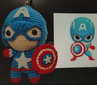 手工編織:𝘾𝙖𝙥𝙩𝙖𝙞𝙣 𝘼𝙢𝙚𝙧𝙞𝙘𝙖🦸🏼‍♂️💙美國隊長公仔(全人手編織公仔)