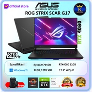 laptop asus rog strix scar 17 g733pz ryzen 7945 32gb 2tb ssd rtx4080 - +anti gores