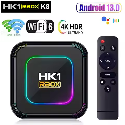 HK1 RBOX K8 Android 13 TV BOX RK3528 64GB 32G 128GB 2.4G 5G WIFI6 4K 8K 3D BT Smart TVBOX Google Glo