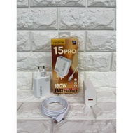 Original Realme 15 Pro 180W Fast Charging Charger V8 Micro Type C
