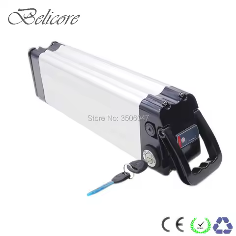 24v 36v 48v silver fish battery case electric bike battery box fat tire bike battery case