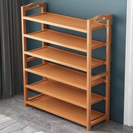 HY-16💞Bamboo Shoe Rack Simple Multi-Layer Shoe Rack Shoe Cabinet Solid Wood Door Assembly Dustproof Shoe Rack Solid Wood