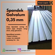 Atap Spandek Galvalum 0,35m