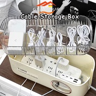 [SG] Double-Layer Data Cable Organizer Cable Box Holder Management Data Cable Storage Box Mobile Pho