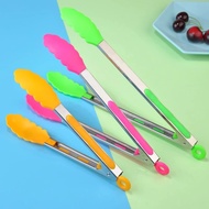 COLOR Tongs - Multifunctional Food Tongs - Food Tong 9-12-14 inch Stainless Steel Plastic