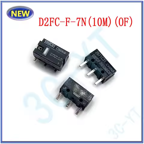 2Pcs New Mouse Micro Switch D2FC-F-7N(10M)(OF) Button Suitable For 20M 50M Steelseries Sensei310 Log