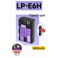 for Canon lpe6 or e6nh LP-E6 battery Charger type c