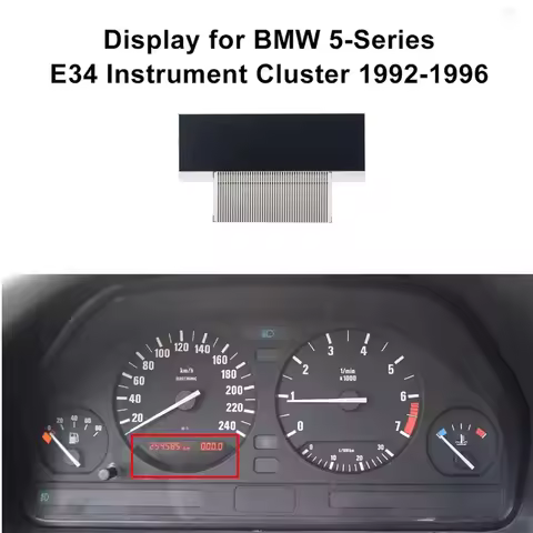 Speedometer LCD Display Replacement Screen for BMW E34 1992-1996 for the Instrument Cluster Gauge