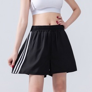 G325 Women High Waist Zipper Pocket Sports Quick-Drying Fake 2in1 Loose Running Yoga Fitness Shorts