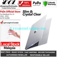 PsDs Crystal Clear Ultra Slim Light-weight Hard Cover Case for Laptop Pro 15 2016~2019 A1707 A1990 E