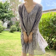 2hands Women's Flared Dress 2HANDS.OUI V Neck Babydoll Dress - Korean Style Dress