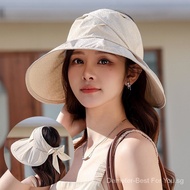 South Korea UV Air Top Sun Protection Hat Women's Summer UV Protection Cover Face Sun Hat Foldable Sun Hat 2024 New