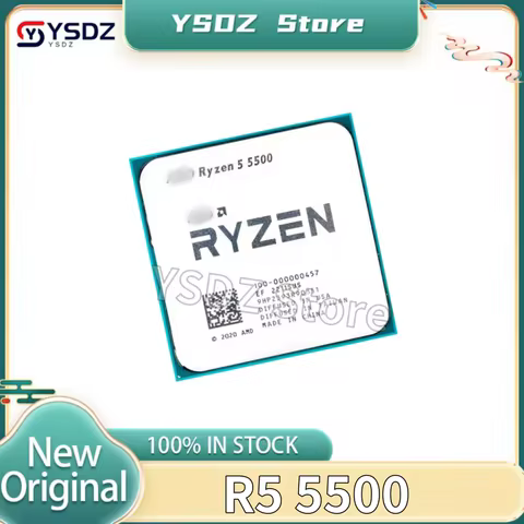 1PCS/LOT R5 5500 Ryzen 5 5500 3.6 GHz 6-Core 12-Thread CPU Processor 7NM L3=16M 100-000000457 Socket
