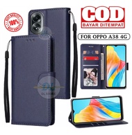 FLIP CASE OPPO A38 4G (NEW 2023)FLIP LEATHER CASE PREMIUM-FLIP WALLET CASE KULIT/CASE HP DOMPET