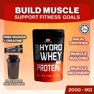 (Free Shaker+ Creatine) BS Nutrition Hydro Whey Protein 200g / 1kg HALAL, Lean Muscle