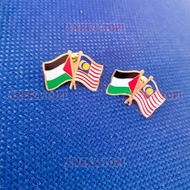 Malaysia Palestine Friendship Flag Pin Palestine Malaysia Cross Flag Pin - Various Hats