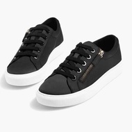 Stradivarius Black plimsols shoes with zip