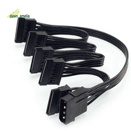 4Pin IDE to 5-Port Power Supply Cable 4Pin  to Multi  Port 18AWG Wire Power Cord For Hard Drive HDD 