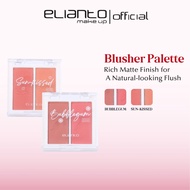 Elianto Blusher Palette (2 in 1 Color, Blusher, Matte, Brush, Natural, Color Pigmented)