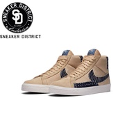 NIKE SB Zoom Blazer Mid Sesame Embroidered Patch Canvas Shoes Casual Sports Running Shoes for Men Women Tranining Shoes