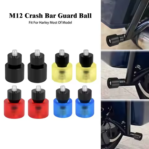 Motorcycle M12 Black Crash Bar Guard Ball Crash Bar Engine Guard Collision Protector For Harley Spor