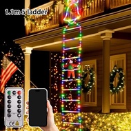 1/3m Santa Claus Climbing Ladder String Lights Usb 8 Modes Led Lamp Christmas Decoration For N9u6