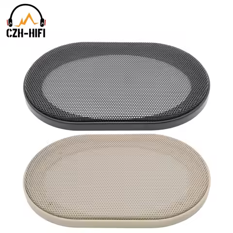 2pcs Speaker Grill Cover 4"x6" 5”x7" 6“x9" Plastic Steel Dust Proof Mesh Cover Decorative Circle fr 