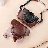 Leather Camera Case Bag Cover for Sony RX100 Mark II III IV V M2 M3 M4 M5 M6 M7 with Screw Buttom Ca