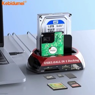 Kebidumei 2 IDE 1 SATA USB2.0 Type C Dual External Hard Disk Drive 2.5 inch 3.5 inch Docking Station