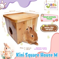 ONEL WOOD NOW SQUARE HOUSE/tunnel guinea pig mini hedgehog/HOUSE mini hedgehog guinea pig rabbit