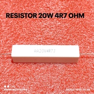 20W 20WATT 4R7 4.7R OHM ORIGINAL CHALK RESISTOR