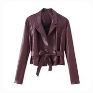 Maroon Leather Jacket 79389 (TENC)