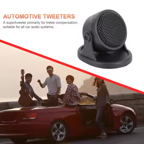 12V Mini Dome Tweeter 20W High Efficiency Car Speaker 45 Degree Adjustable Loudspeaker 98dB Car Hi-F