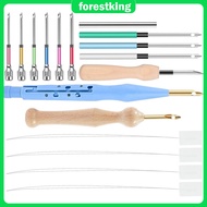 17 Pcs Punch Needle Kit Adjustable Punch Needle Tool Punch Needle Set Punch Needle Embroidery Kit fo