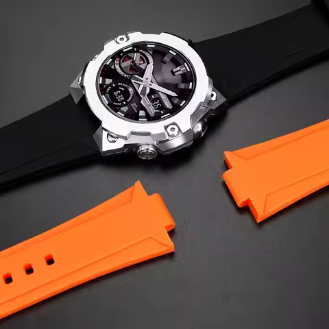 Silicone bracelet for CASIO G-Shock GST-B400 GST-B200 series rubber watchband accessories strap 14mm