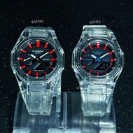 CasiOak GA-2100 44MM and Mini Oak GMA-S2100 42MM in full translucent bezel and strap