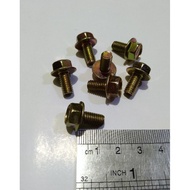 20 pcs flange bolt m6 x 12 mm / yellow cap bolt (10 keys)