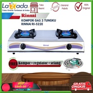 Kompor Gas Rinnai Ri-522E Kompor Gas 2 Tungku free selang regulator /Kompor Gas Rinnai Ri-522E Kompo