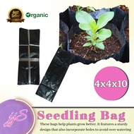 4x4x10 inches 100PCS PER PACK BLACK PLASTIC SEEDLING BAG WITH GUSSET / GUSSETED PLASTIC PLANTERS POL