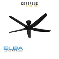 ELBA DC Ceiling Fan 56" LUNA ECF-N5610(BK) - 5 ABS Blades - DC Motor - Remote Controller - Off Timer - Black
