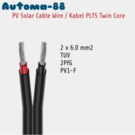 PLTS Cable 2 x 6mm Retail per 1 meter PV1-F Photovoltaic Solar Cell Cable Wire 2 Twin Core 6 mm 6 mm