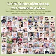 SET of 70 pre-cut TXT TAEHYUN 4x4cm sealed stickers