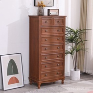 Drawer Bedroom Locker Five Drawers American Style 8V Retro Back Wall High Cabinet Storage Small Cabi