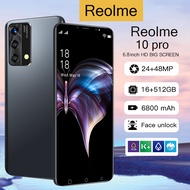 【รับประกัน 1 ปี】ของแท้ 100% realma 10 Pro โทรศัพท์มือถือ 5Gสมาร์ทโฟน เครื่องใหม่ จอ HD 6.8 นิ้ว 16GB+512GB 6800mAh 24MP+48MP ใส่ได้สองซิม รองรับแอปธนาคาร รองรับทุกซิมการ์ดในไทย ส่วนลดใหญ่ โทรศัพท์ดี ราคาถูกๆ มือถือข้อเสนอสุดพิเศษ 5G มือถือ โทรศัพท์ถูกๆดี